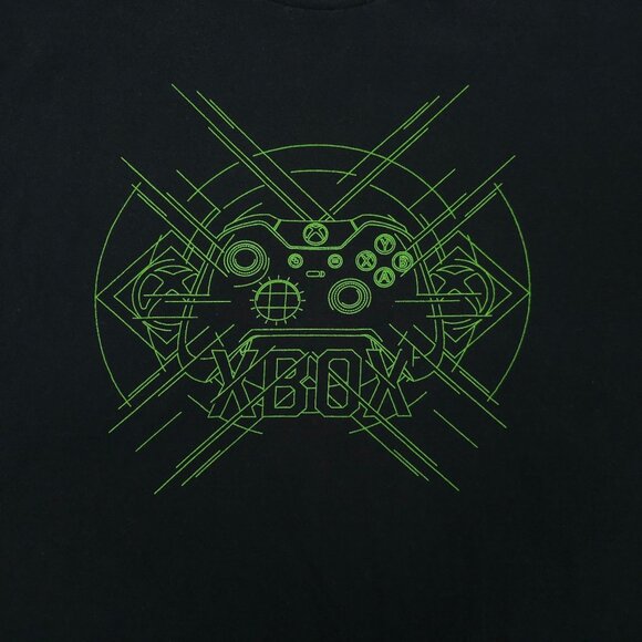 Xbox Neon Green Controller Graphic T Shirt Mens 2X Short Sleeve Ripple Junction - Picture 3 of 15